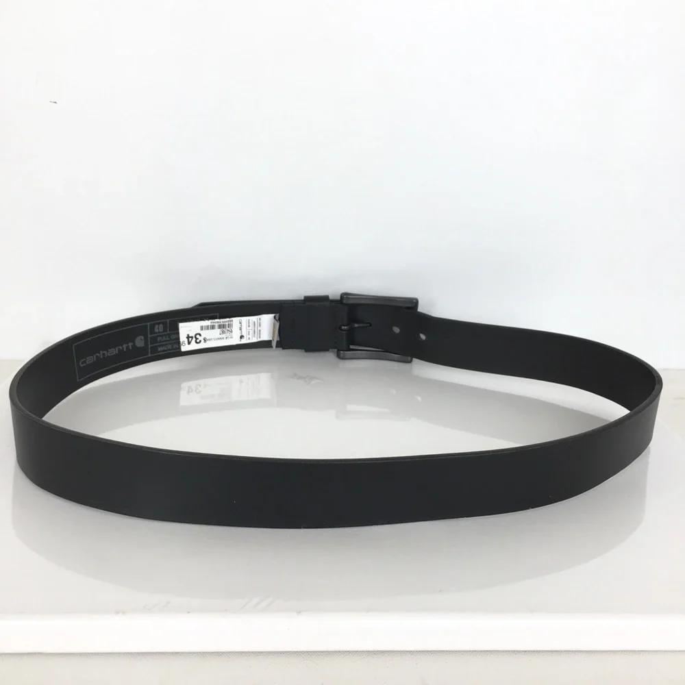 Carhartt Burnished Leather Box Buckle Belt- Black Men’s Size 40